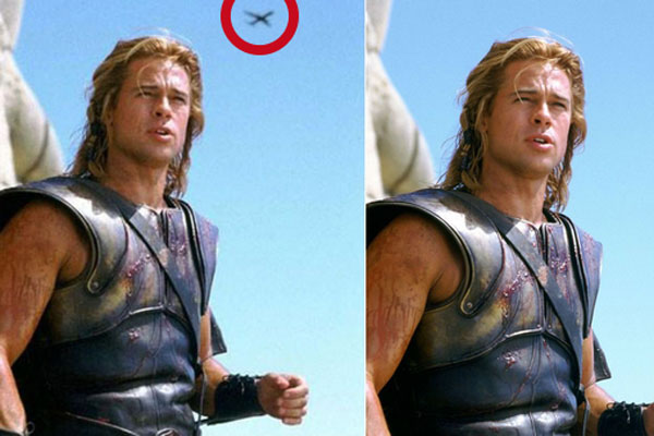 Gazapo en la película Troya.